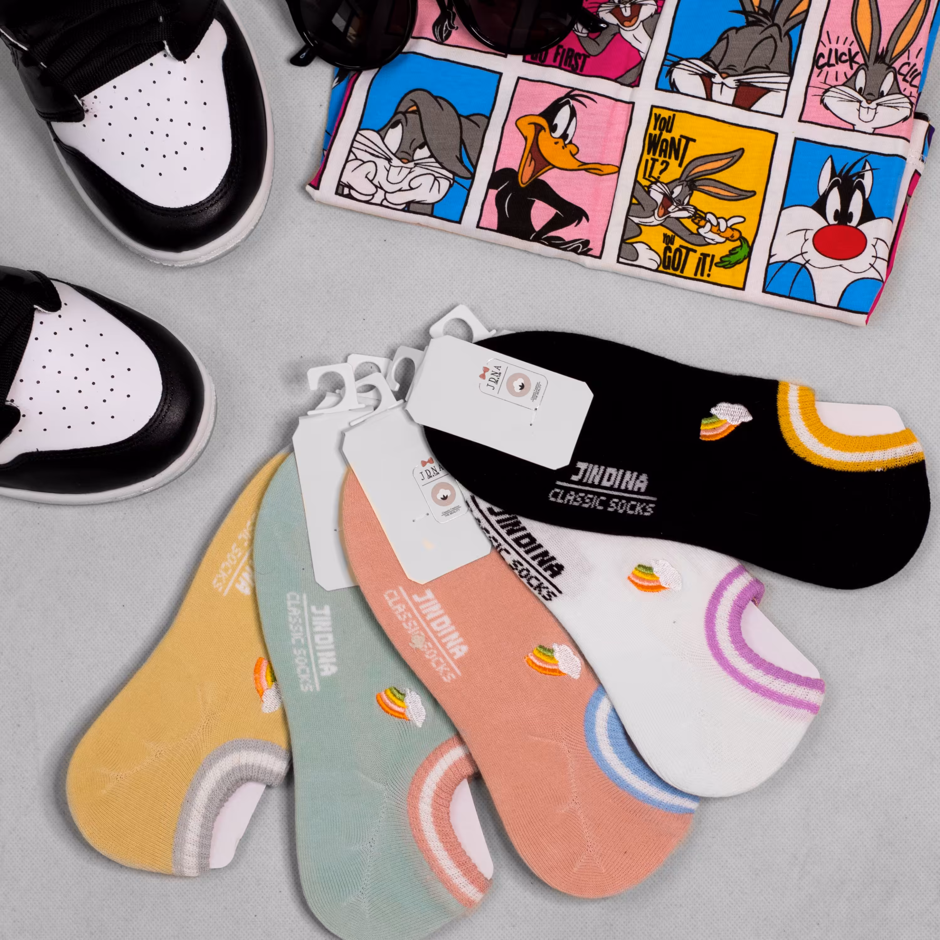 جوراب زیرقوزکی زنانه و دخترانه در5 رنگبندی جذاب