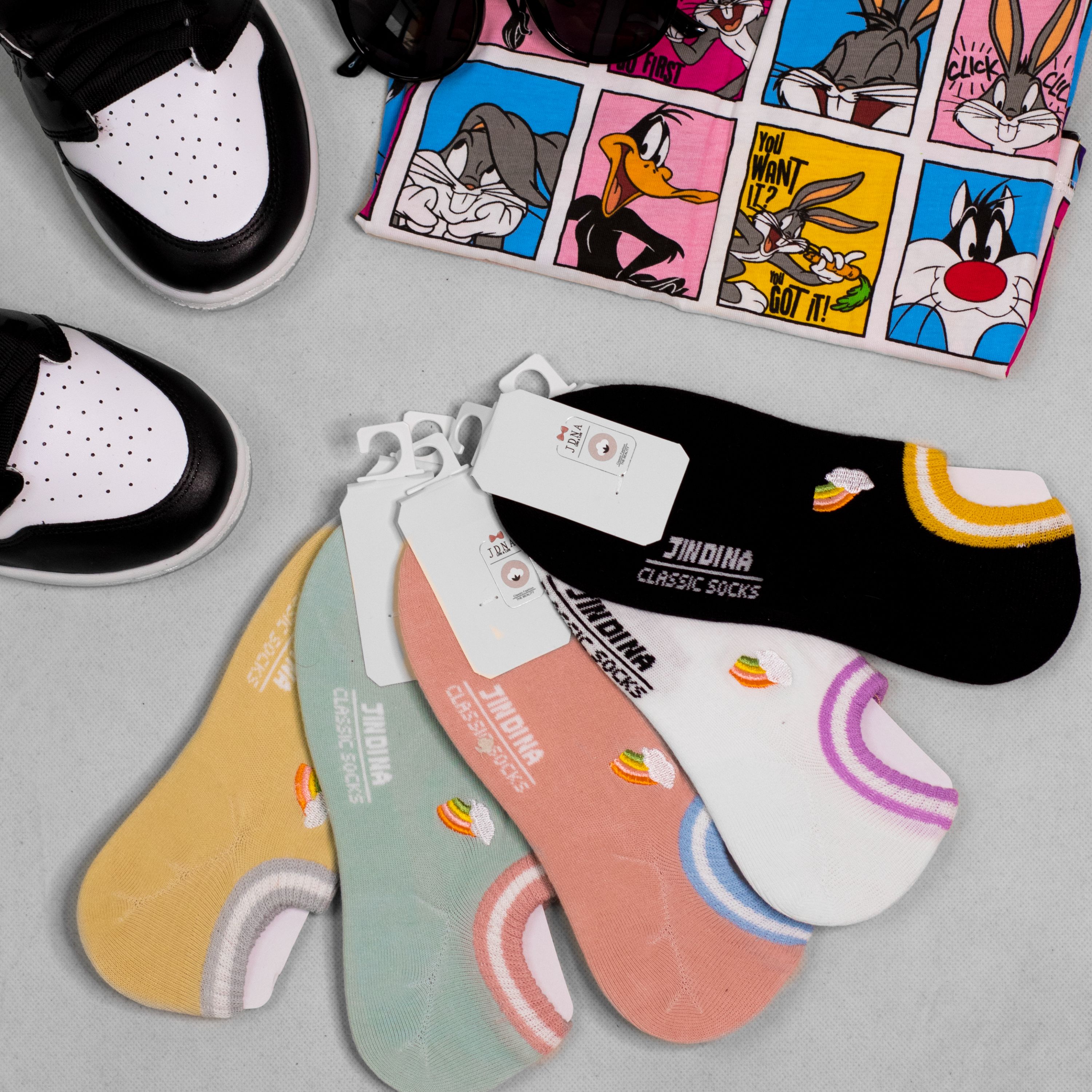 جوراب زیرقوزکی زنانه و دخترانه در5 رنگبندی جذاب