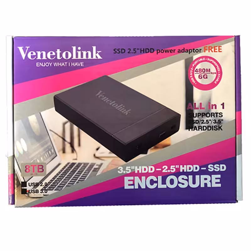 باکس هارد 3.5 اینچ کمبو usb3 ونتولینک Venetolink