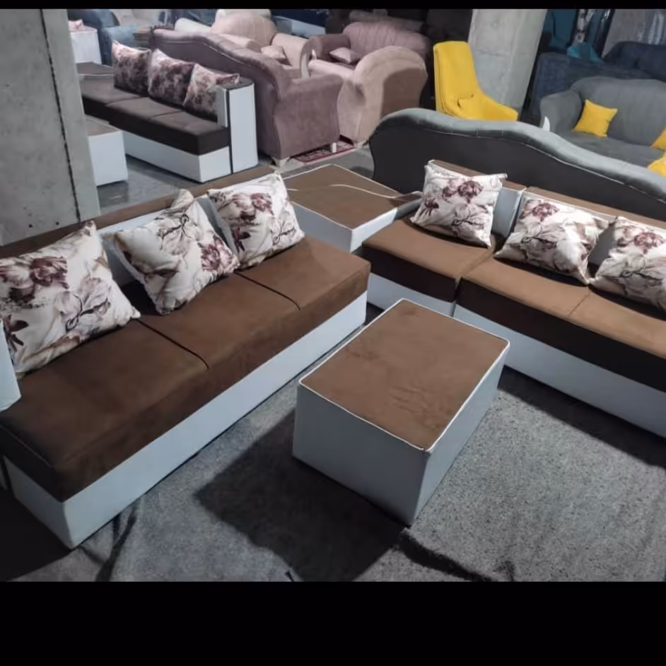 مبل ال کمجا پارچه مازراتی کف اسفنج 