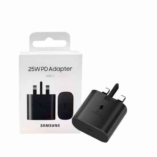 کلگی شارژر فست شارژ USB-C سرجعبه Samsung 25W مدل EP-TA800

