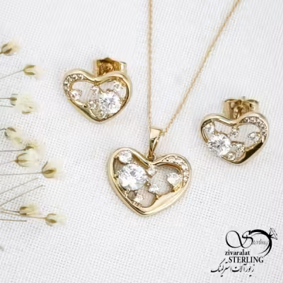 نیمست ژوپینگ قلب نگین دار کد 14021