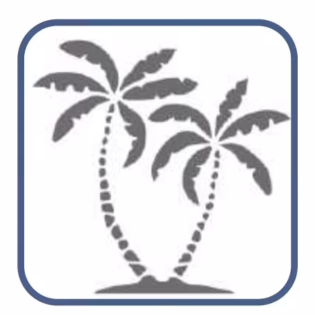 شابلون طرح درخت نخل کد 125 سایز 20 در 30