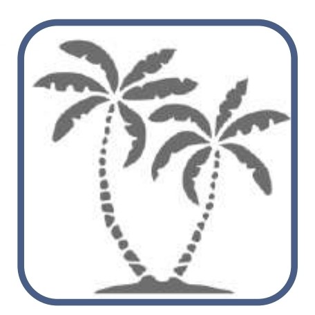 شابلون طرح درخت نخل کد 125 سایز 20 در 30