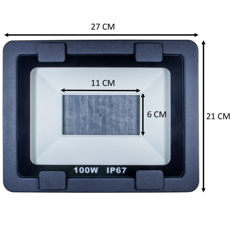 قاب پروژکتور 100 وات آلومینیومی IP67