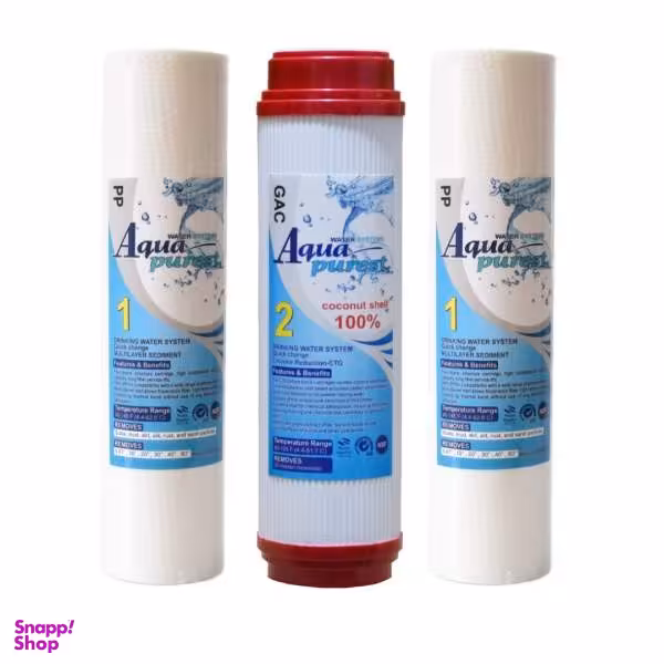 فیلتر دستگاه تصفیه آب آکوا پیورست مدل PP-UDF RW 03 بسته 3 عددی