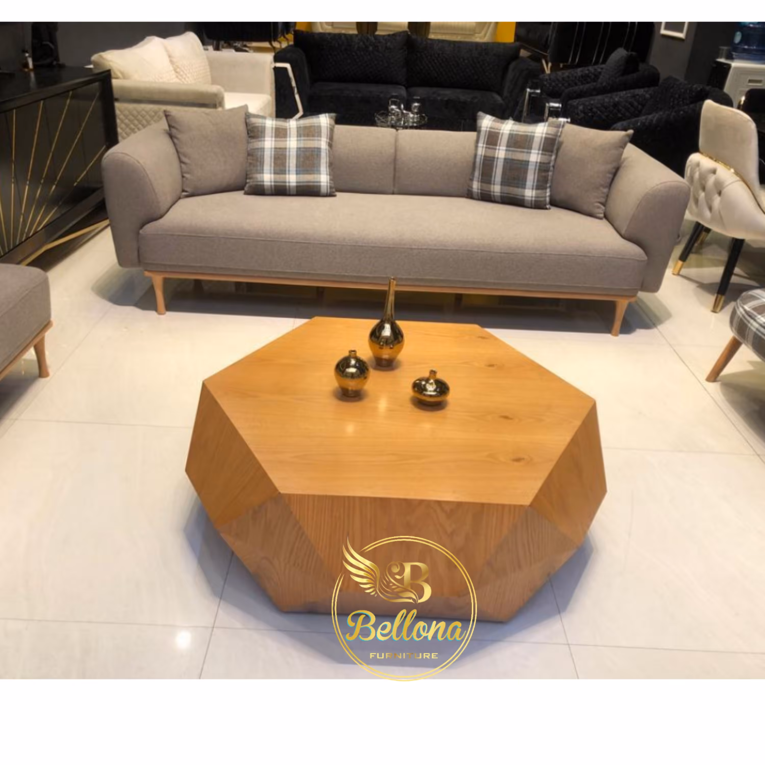 جلومبلی وعسلی مدل الماس چوب