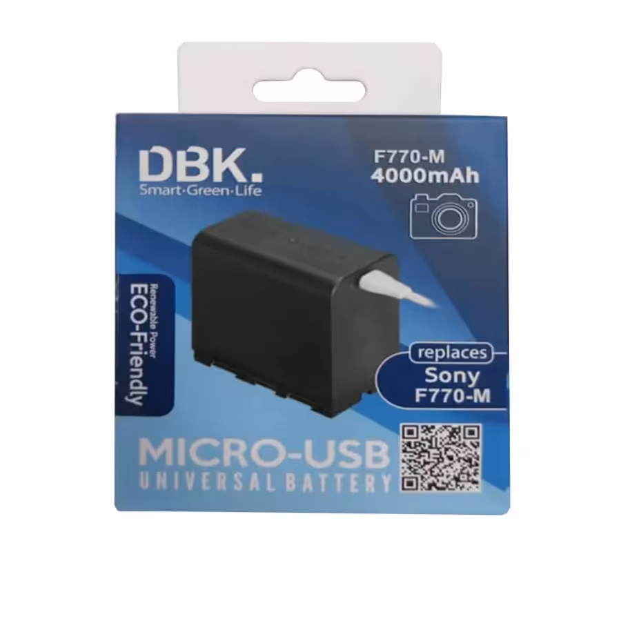 باتری دوربین دی بی کی (دو تایی) DBK F770-M Lithium-Ion USB Battery