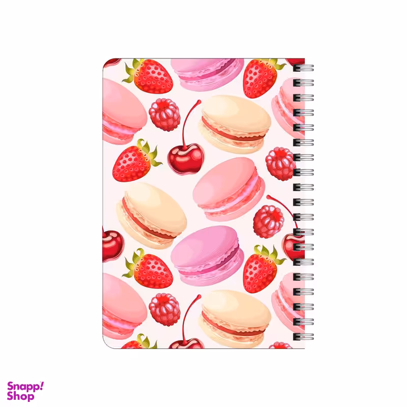 دفترچه یادداشت بامبیلیپ مدل چوبی طرح ماکارون و توت فرنگی کد 3256686