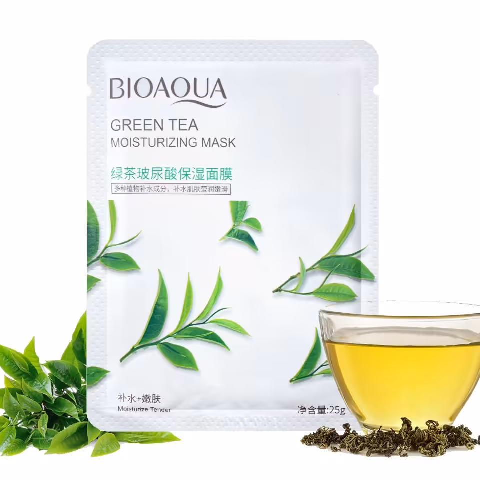 ماسک ورقه ای صورت چای سبز بیوآکوا 