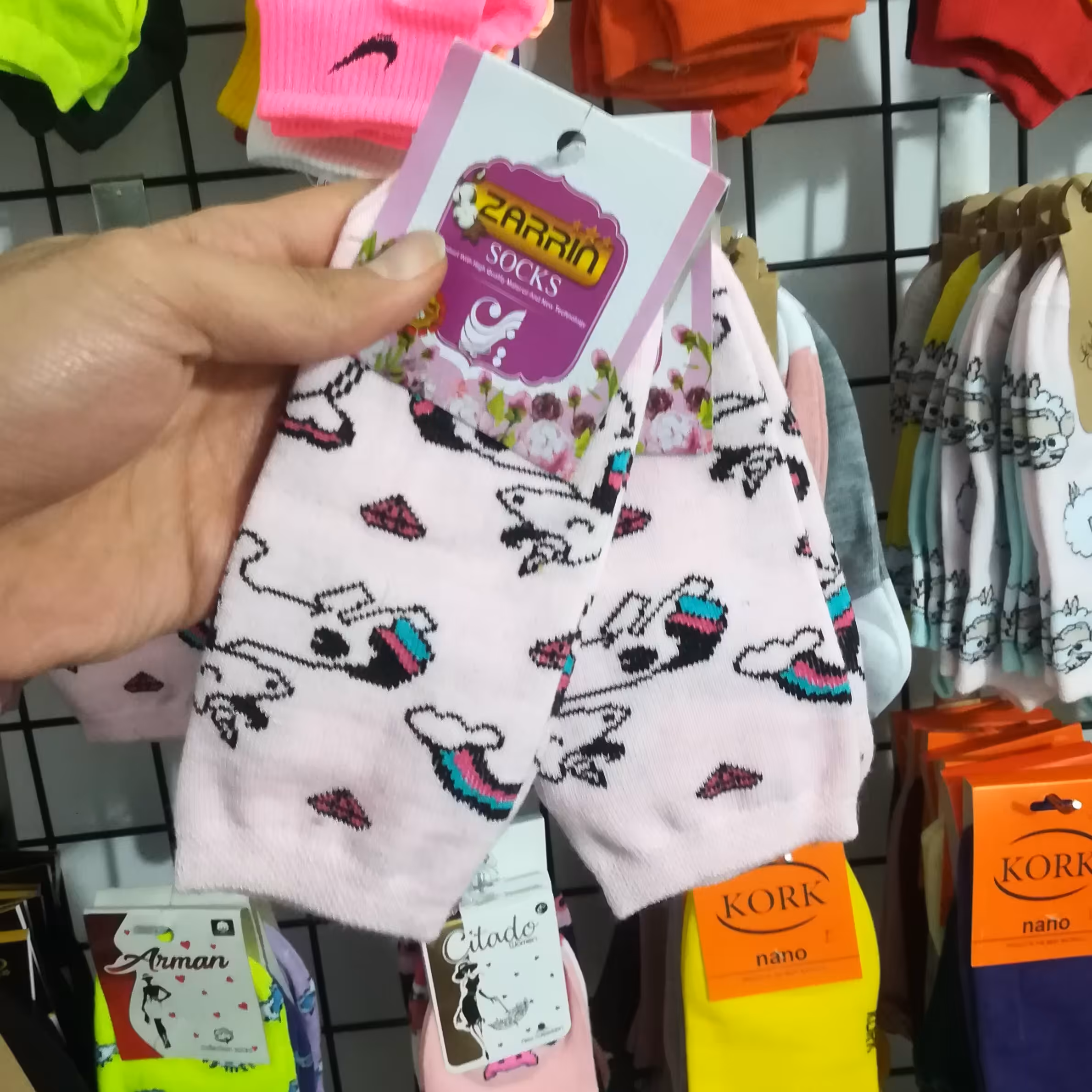 جوراب یونیکورن صورتی