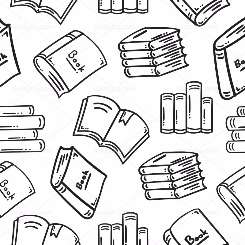 وکتور پترن کتاب | گرافیک با طعم تربچه
