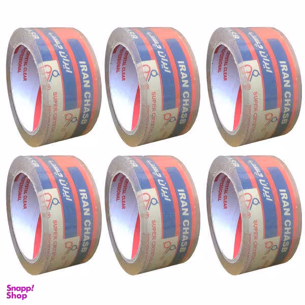 چسب نواری ایران چسب مدل L4 عرض 5 سانتی متر مجموعه 6 عددی