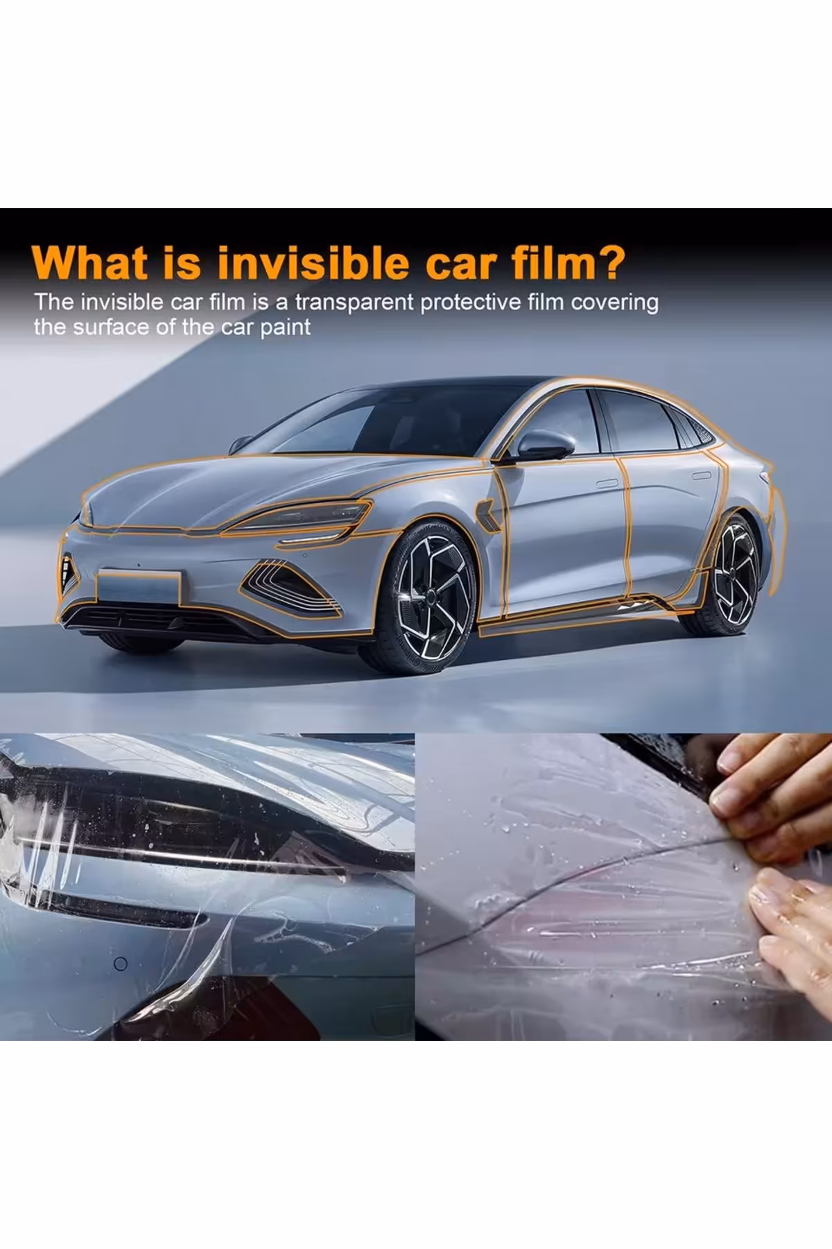 محافظ کاپوت مهر و موم 2024 مدل کامل سازگار PPF TPU محافظت از رنگ SLR CAR WRAP