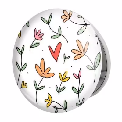 آینه جیبی خندالو طرح گل مدل تاشو کد 2231