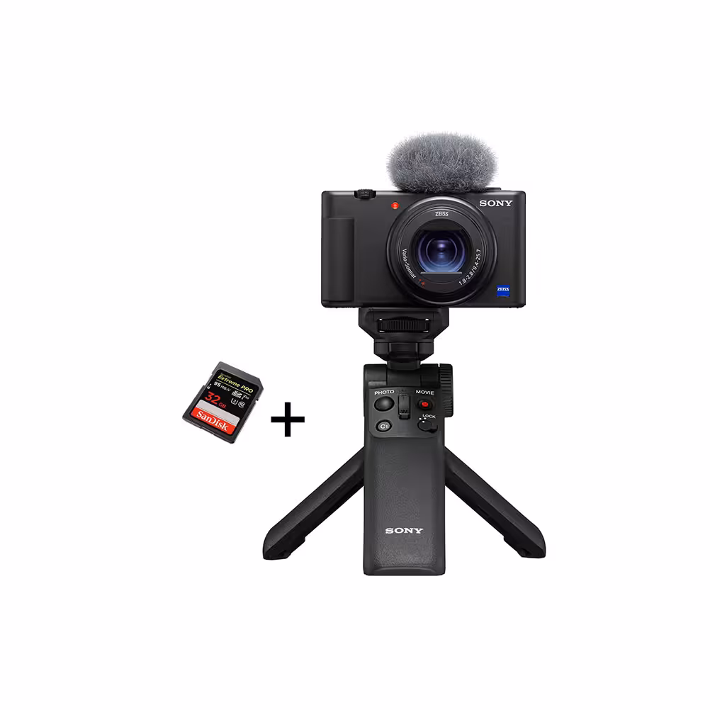 دوربین عکاسی و فیلمبرداری سونی SONY ZV-1 ( گریپ مخصوص و کارت حافظه)