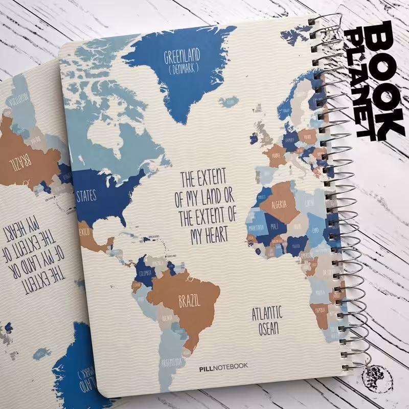 دفتر خط دار 100 برگ جلد سخت پیل طرح 7