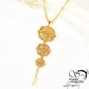 گردنبند آویز گل طرح طلا