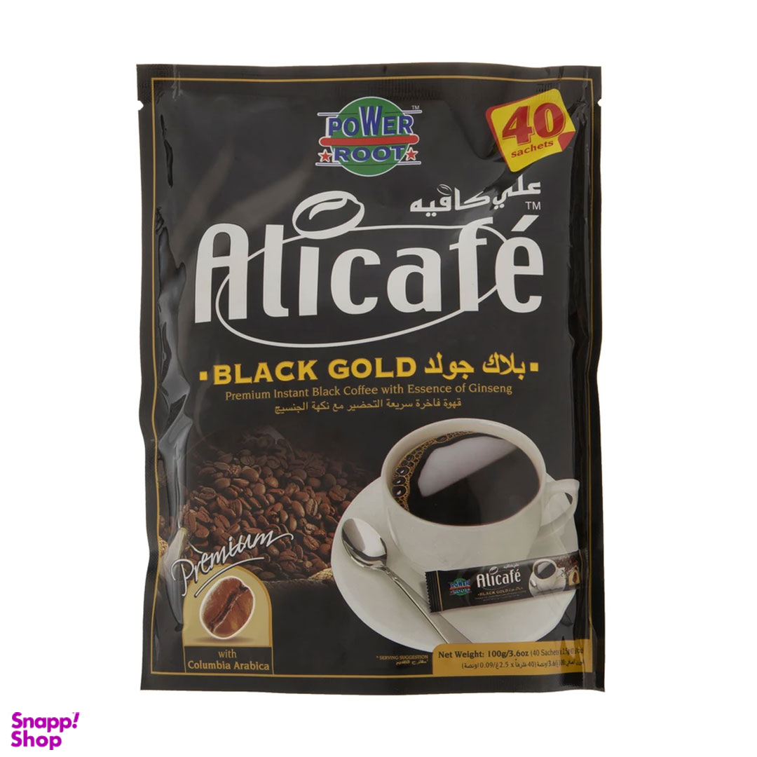 پودر قهوه علی کافه مدل Black Gold وزن 2٫5 گرم بسته 40 عددی