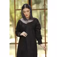 مانتو مجلسی مدل لیسیانتوس رنگ مشکی کد 1858 برند SET