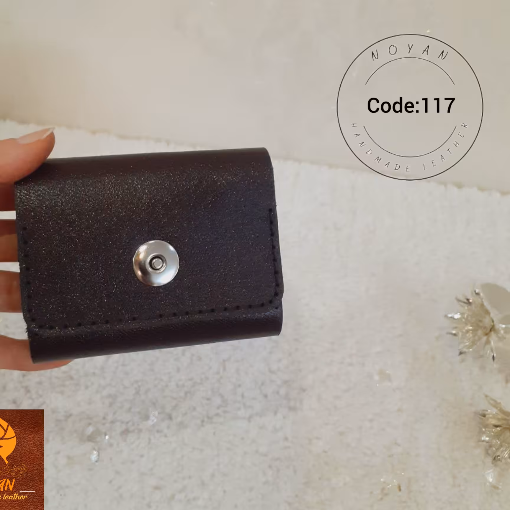 جاکارتی آکاردئونی تمام چرم طبیعی  دستدوز