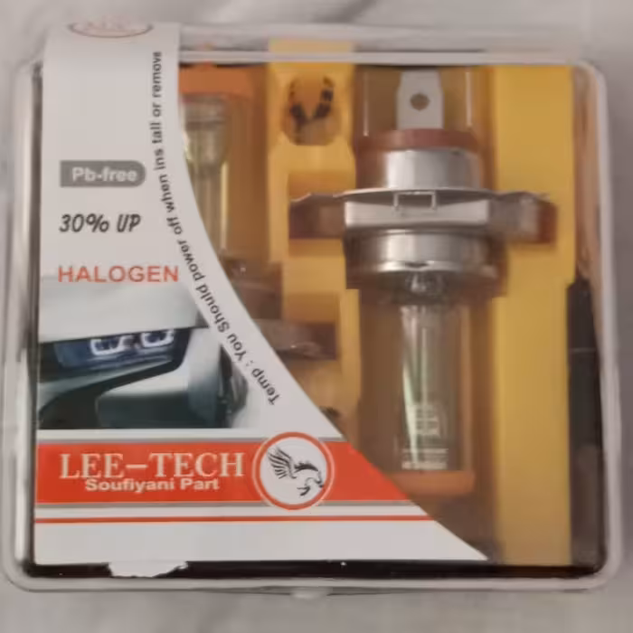 لامپ گازی h4سه خار  رنگ نور لیمویی بست 2عددی