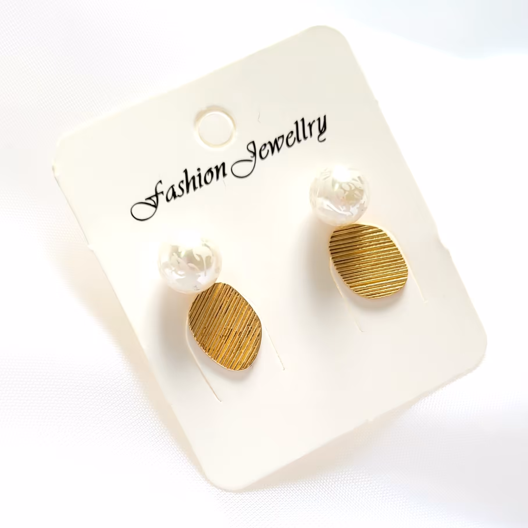 پک گوشواره دو جفتی باهم گوشواره مروارید گوشواره طلایی