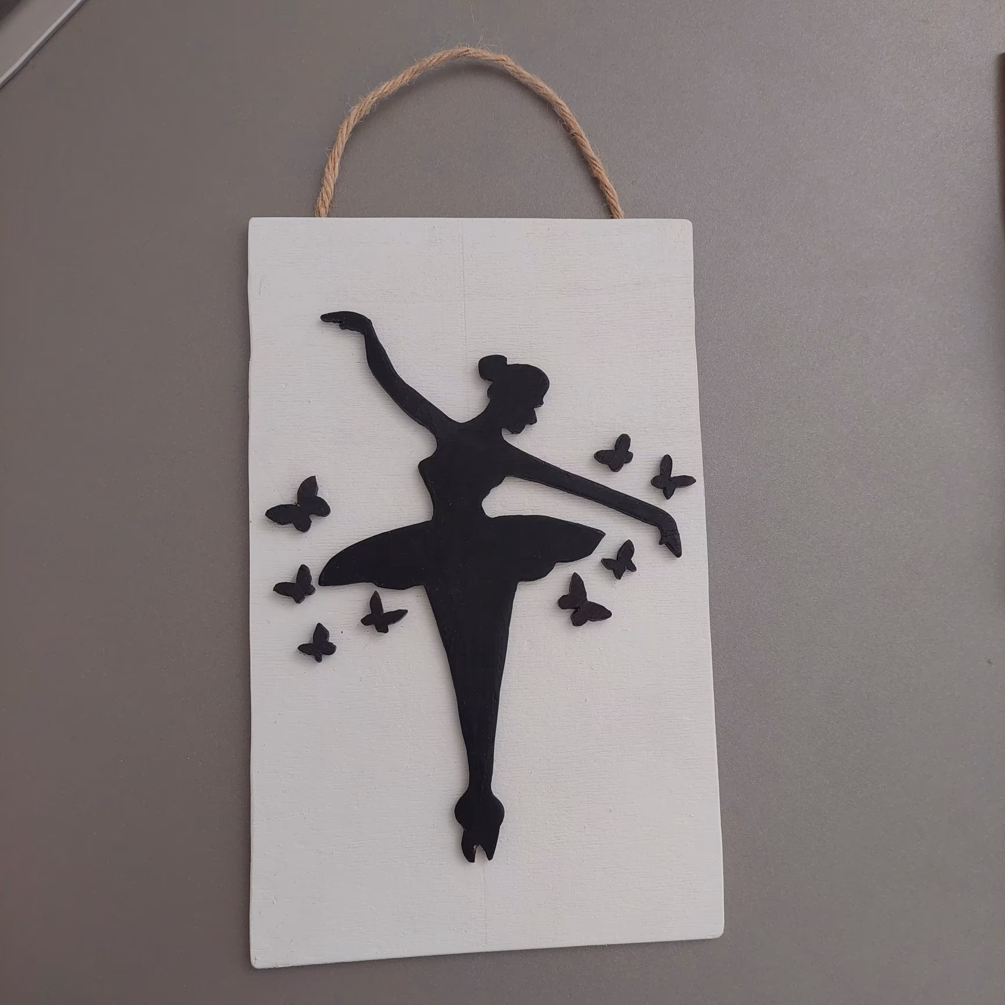 تابلوی چوبی طرح بالرین