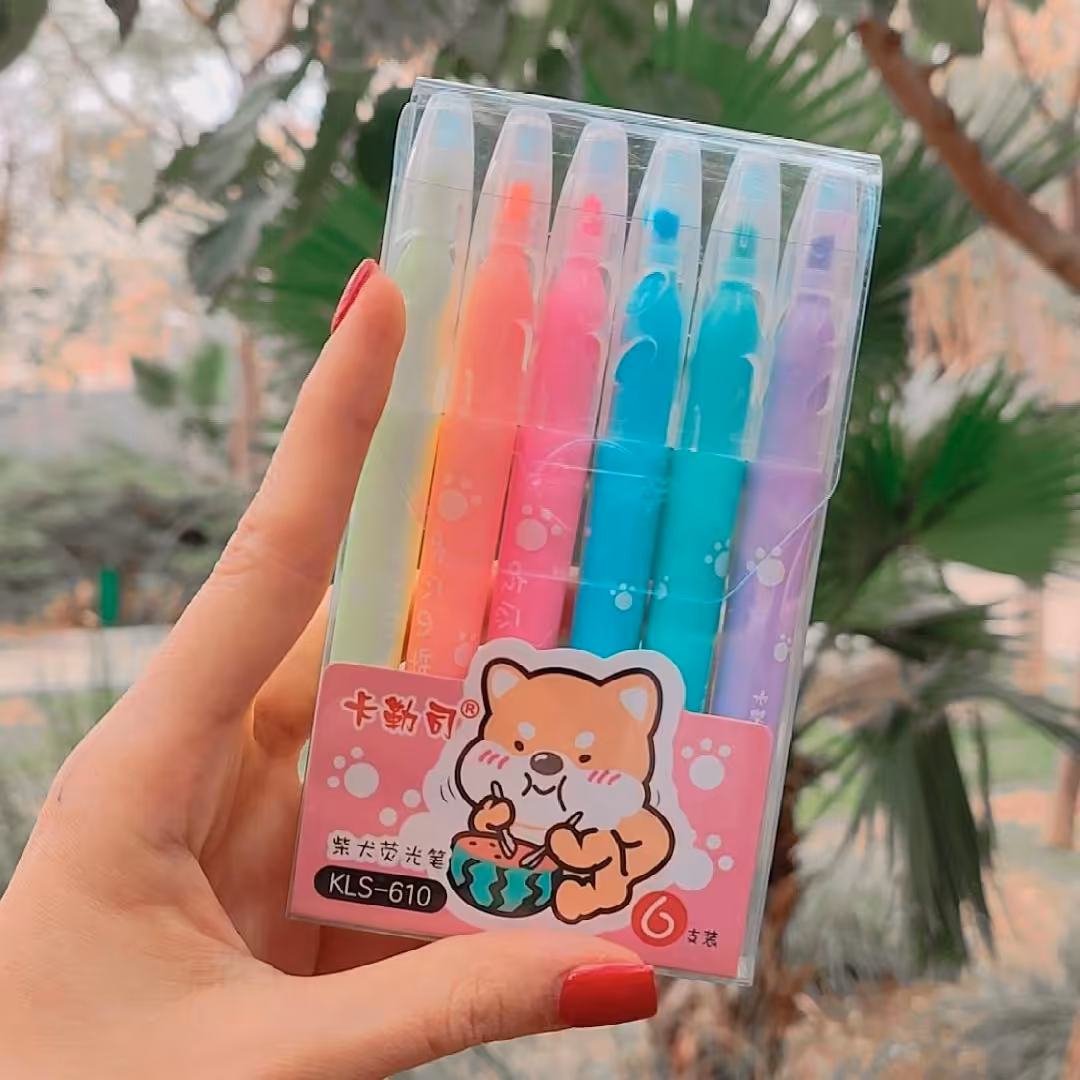 ماژیک هایلایتر شش رنگ تدی