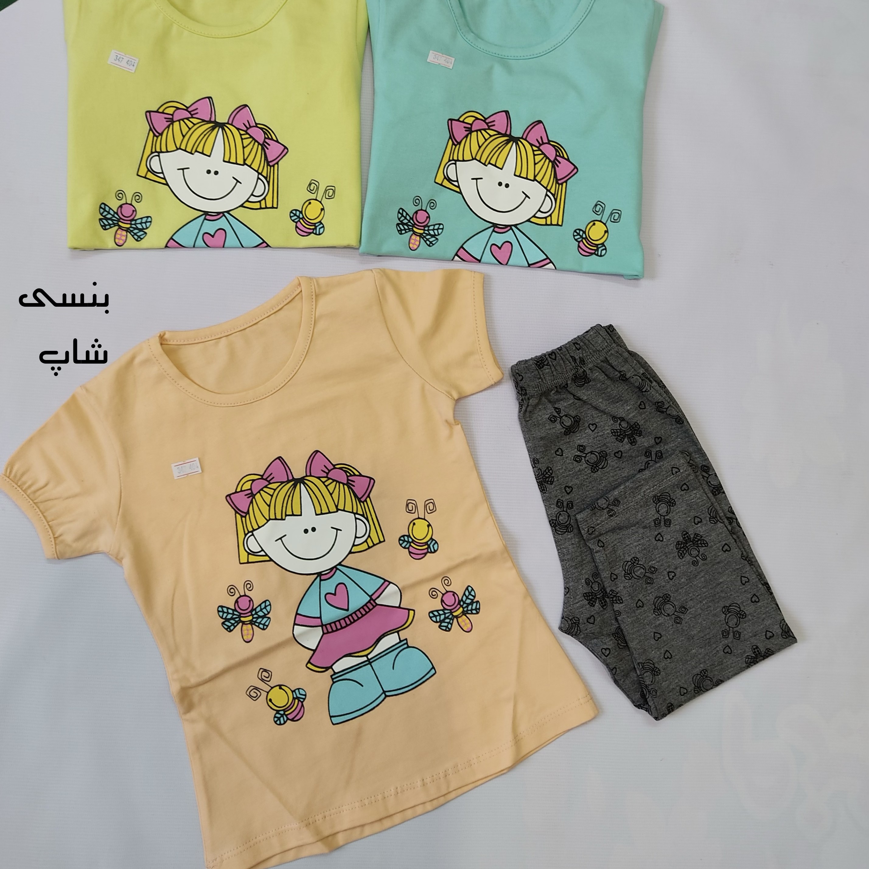 ست دخترانه سایز 40 و 45 جنس پنبه سوپر