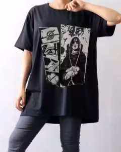 تیشرت لانگ انیمه ای ناروتا پنبه