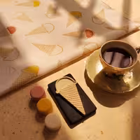 مهر دستساز  طرح بستنی قیفی(مناسب برای چاپ روی پارچه، کاغذ و دیوار)