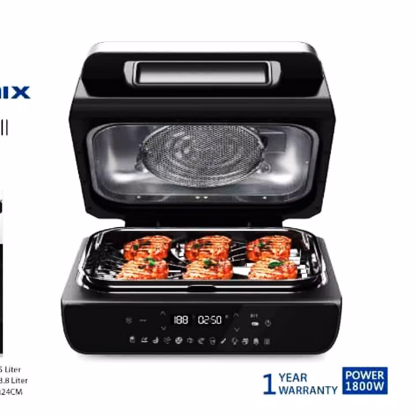 سرخ کن مینی فر  کباب پز گریل دار دیجیتال منقل دیجیتال بدون روغن 