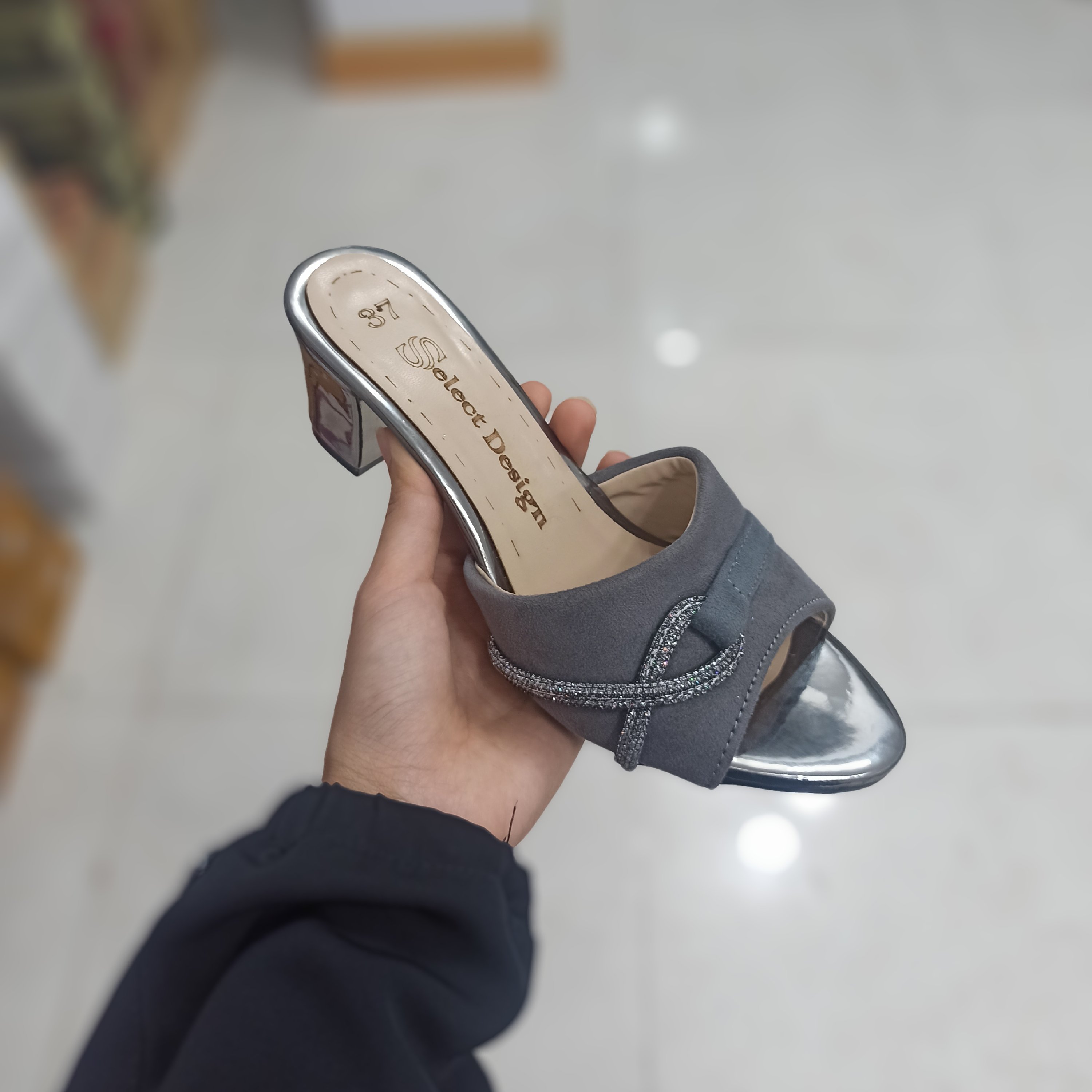 صندل مجلسی زنانه نگین دار