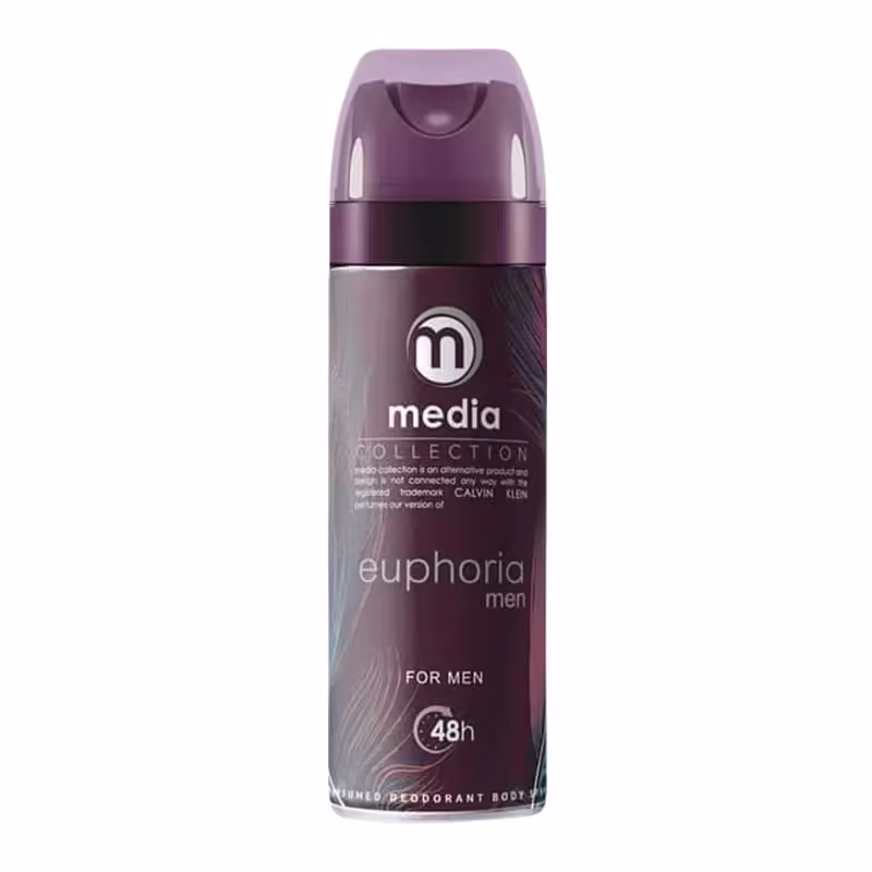 اسپری بدن مردانه مدیا مدل ایفوریا حجم 200 میلی لیتر