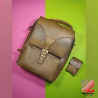 کیف دوشی و دستی اسپورت چرم شتری
