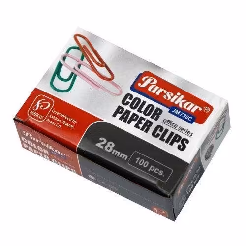 گیره کاغذ پارسیکار مدل JM738 بسته 100عددی

