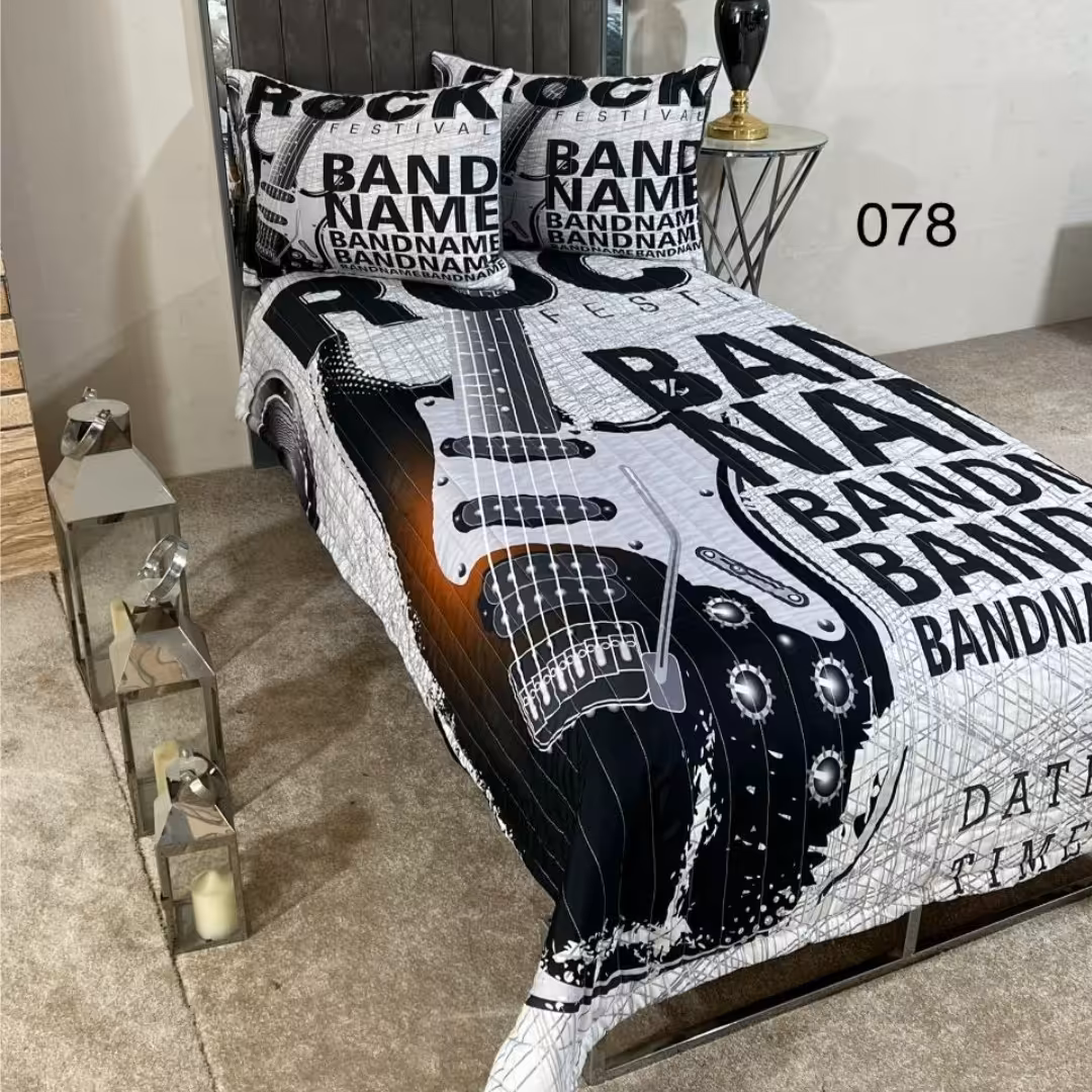 روتختی یک نفره چاپ دیجیتال گیتار(ضمانت پرز و رنگ )