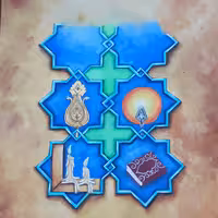 نقاشی مذهبی نغمه های عشق سایز25در35