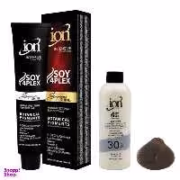 رنگ مو آیون (Ion) شماره 5.0 حجم 120 میلی‌لیتر رنگ قهوه ای روشن + اکسیدان آیون (Ion) مدل 30vol نه درصدی حجم 180 میلی‌لیتر