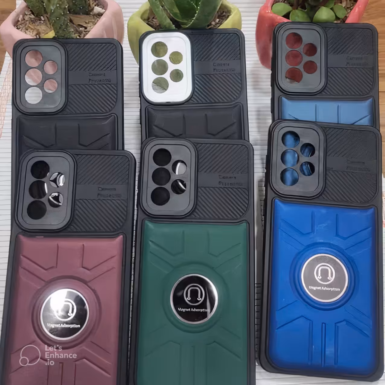 کاور موبایل مگنتی با محافظ لنز(شیائومی سامسونگ)