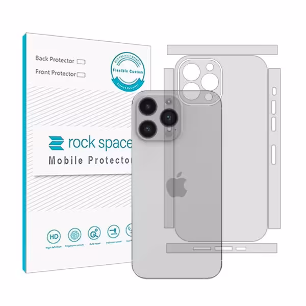 گلس محافظ پشت آیفون iPhone 14 Promax مدل نانو هیدروژل شفاف برند راک اسپیس سایز M کد 23509