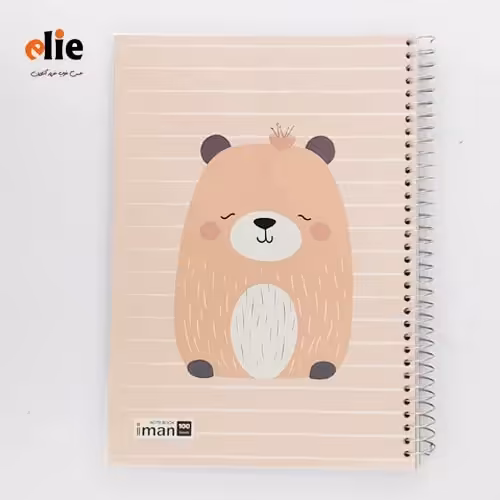 دفتر سیمی 100 برگ مجلد ایمان طرح 109