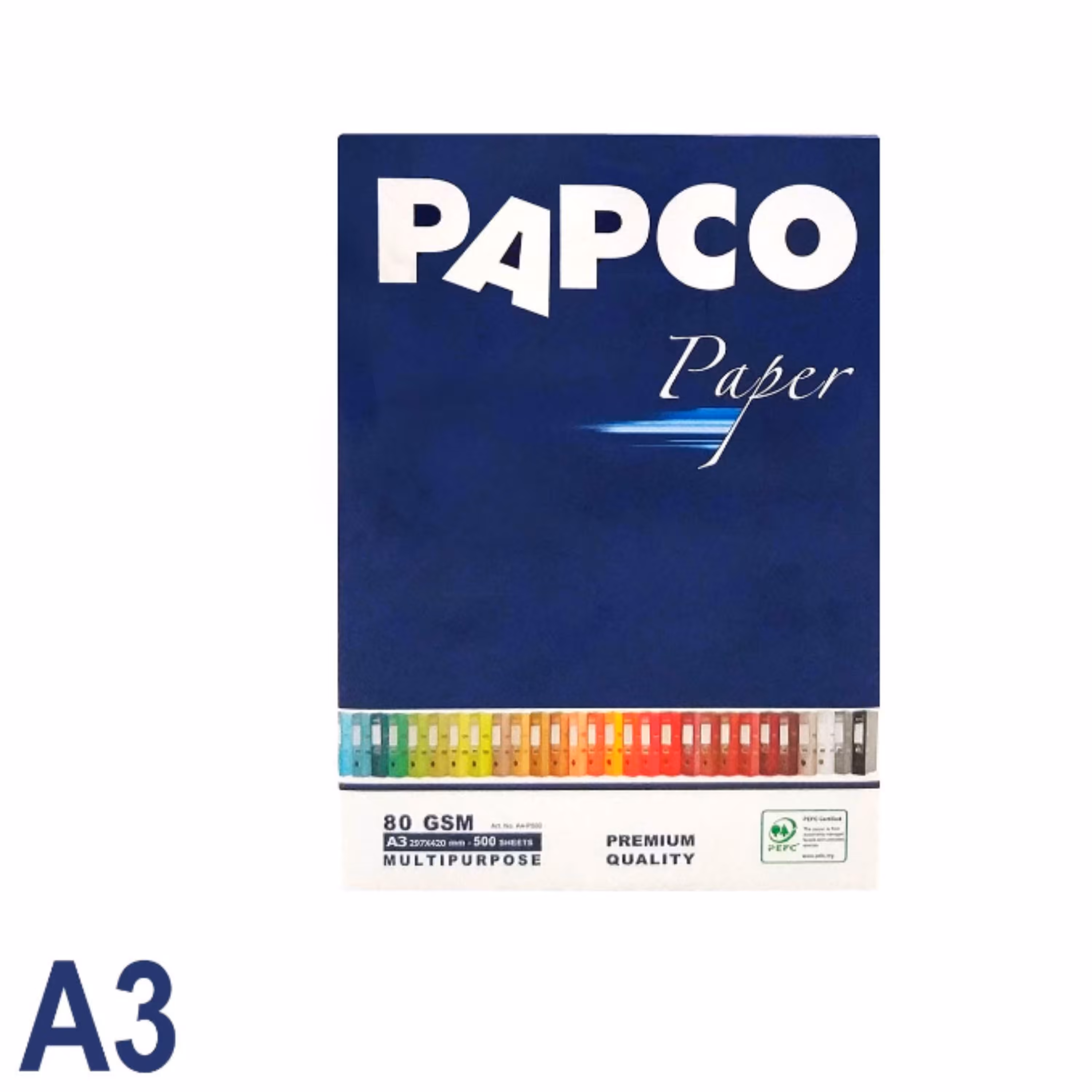 کاغذ A3  پاپکو  80  گرمی  بسته  500  عددی 