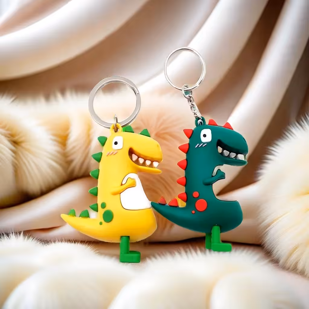 آویز کلید فیگوری دایناسور دارای بند سیلیکونی