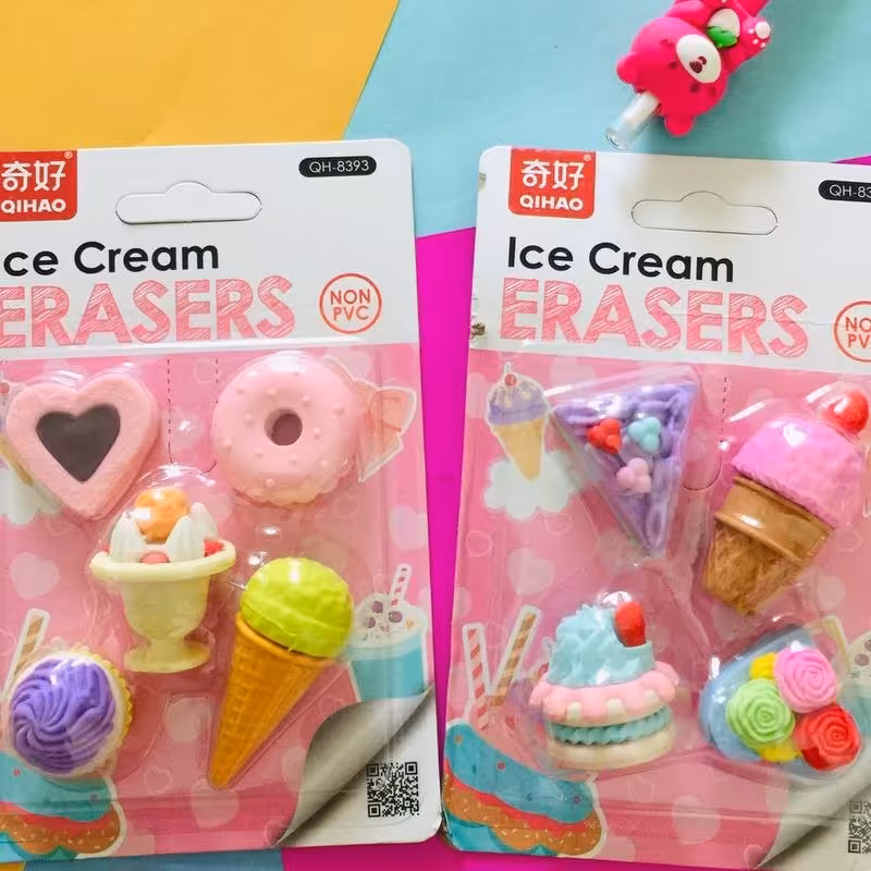 پاک کن های فانتزی   طرح بستنی  خیلی خیلی  جذاب و خوشکل قیمت فوق العاده مناسب 