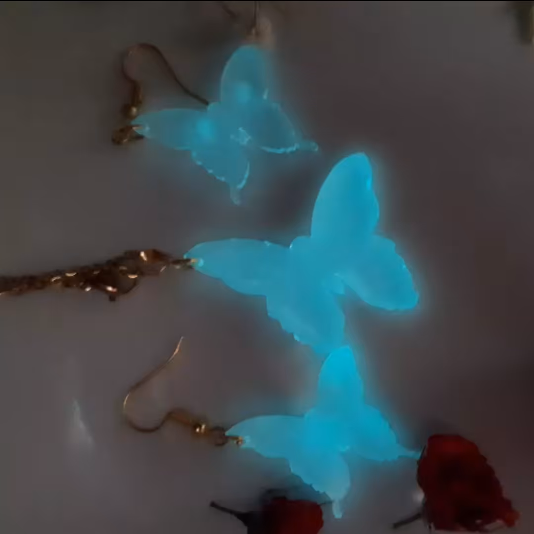 گردنبند و گوشواره پروانه،شبتاب ،بدون فریم،بسیار سبک