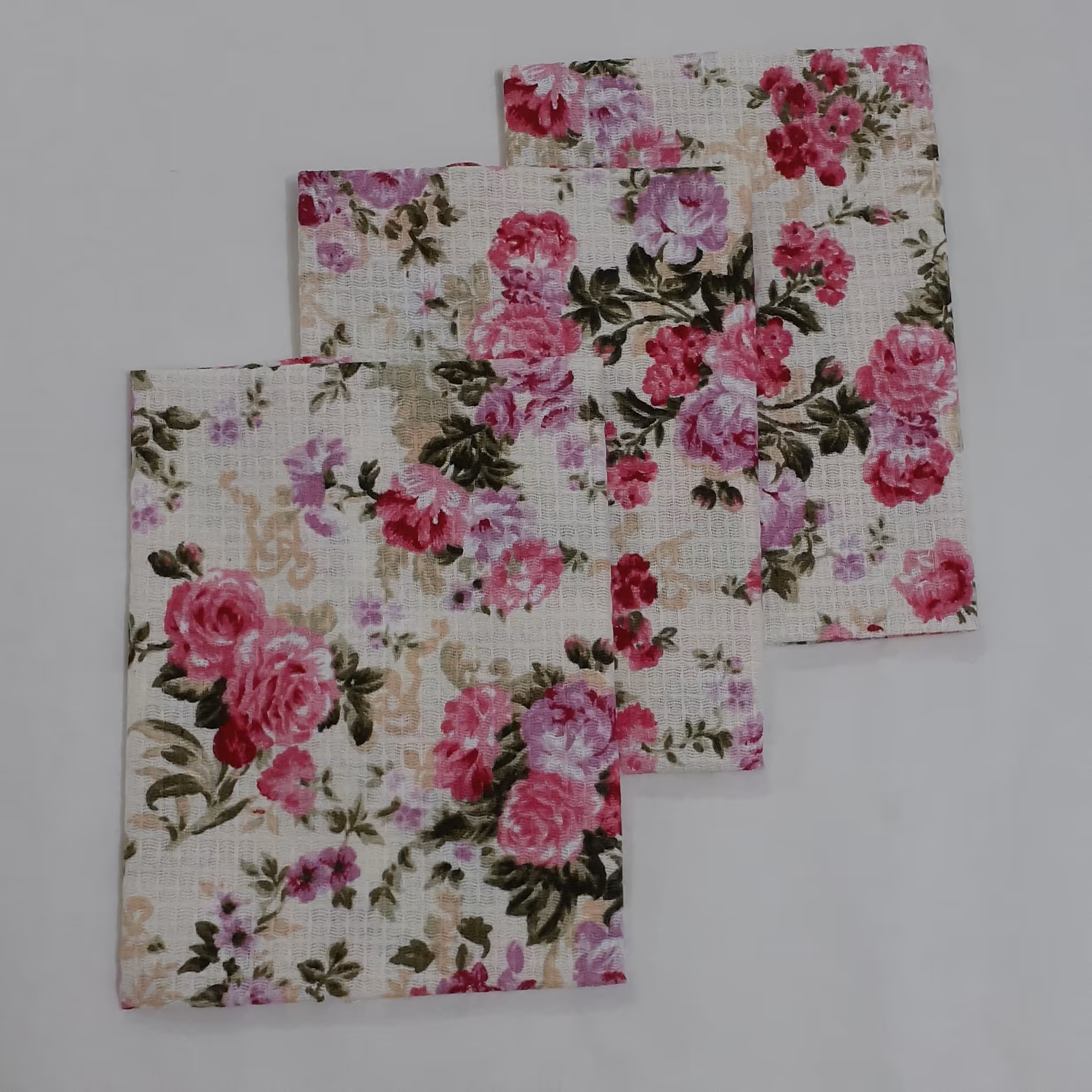 دستمال آشپزخانه جنس نخ پنبه در بسته ی 3 عددی