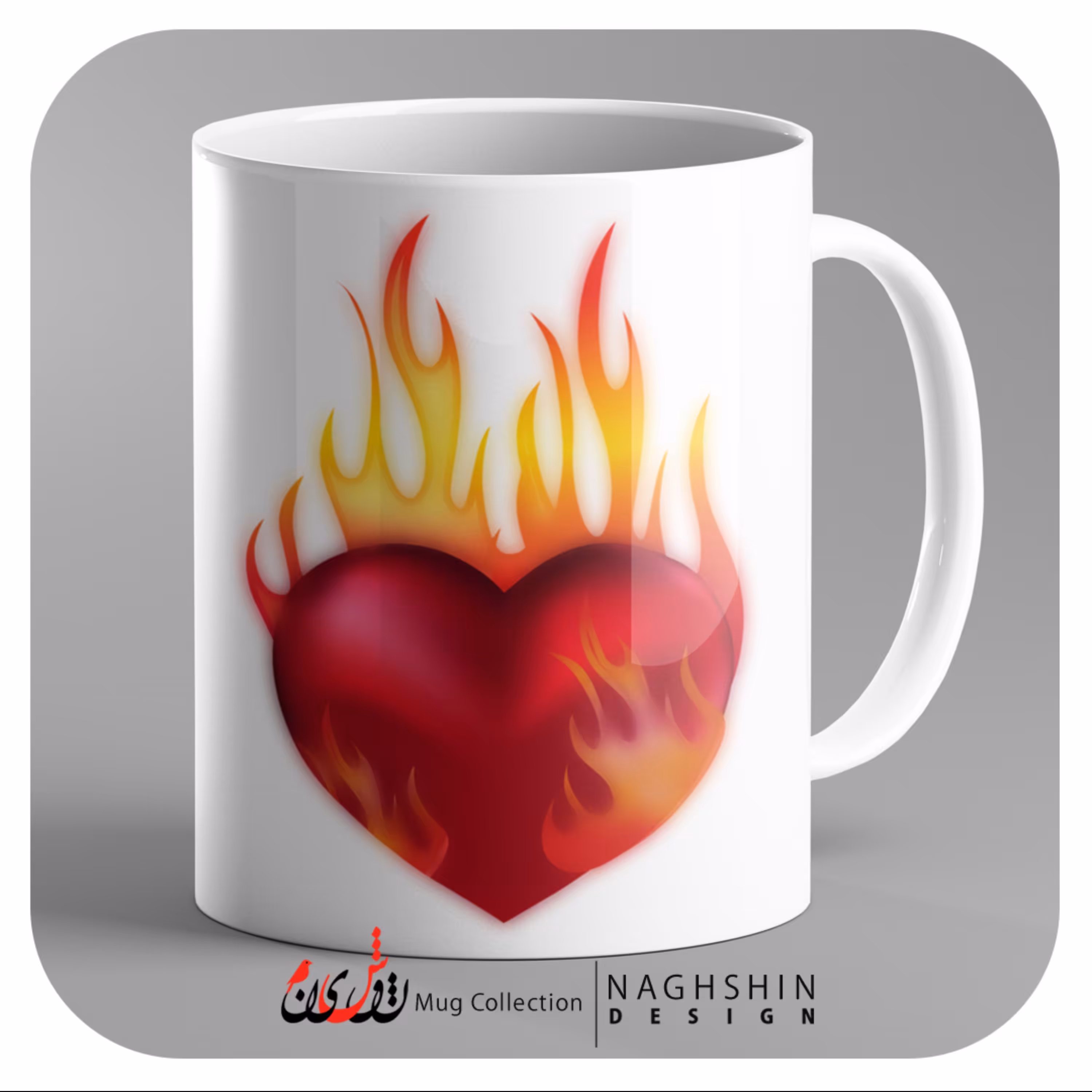 یک عدد ماگ سرامیکی طرح ولنتاین 52 - چاپ سابلیمیشن - کیفیت عالی