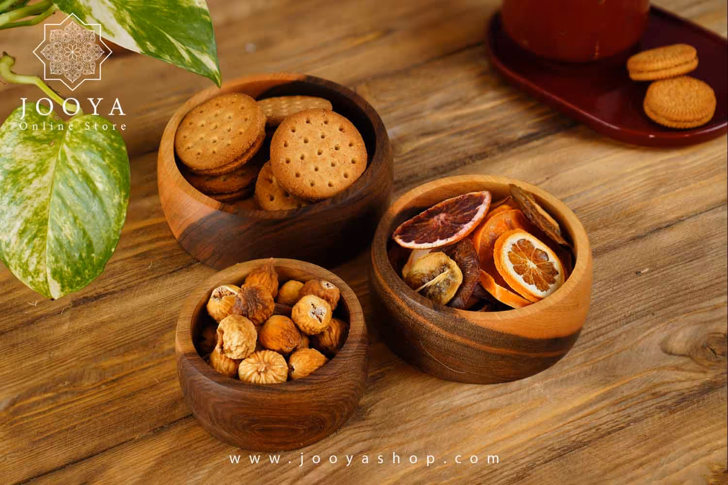 ست کاسه چوبی گردو